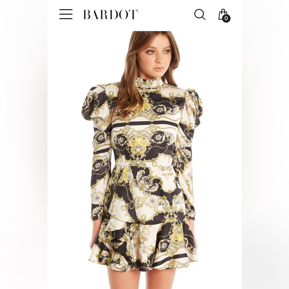Bardot Pattern Dress - Picture 2 of 4
